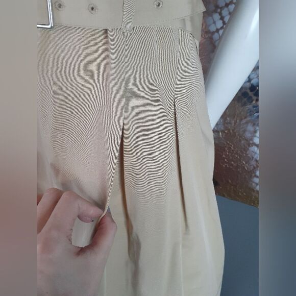 Zara Cotton Blend Elegant Tan Mini Dress - Picture 10 of 14